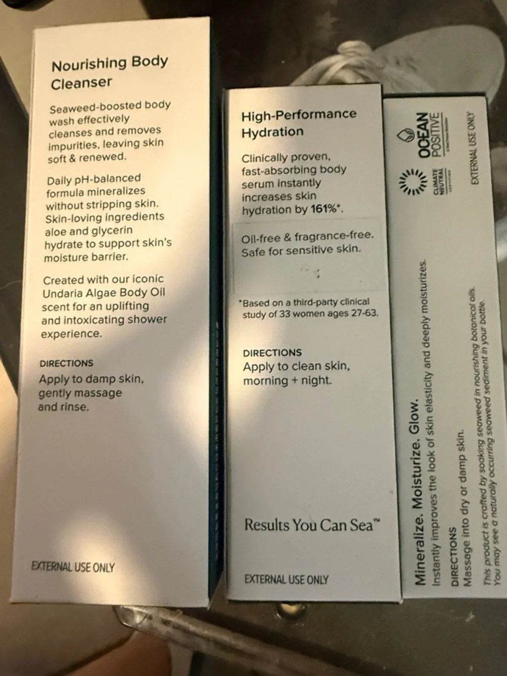 OSEA Hyaluronic Body Serum & Undaria Algae Set — White Hydrating Skincare - Picture 2 of 4
